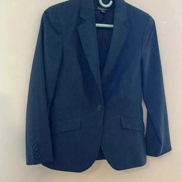 [4P]Brooks Brother Blue Pinstripe Wool  Blazer Jacket - Picture 3 of 15